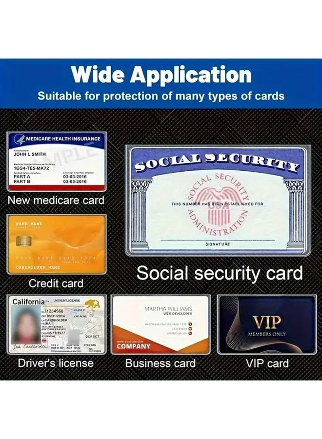 Transparent PVC Waterproof Card Protectors Soft Storage Bags For Social Security Medical Insurance Credit Cards - Image 2