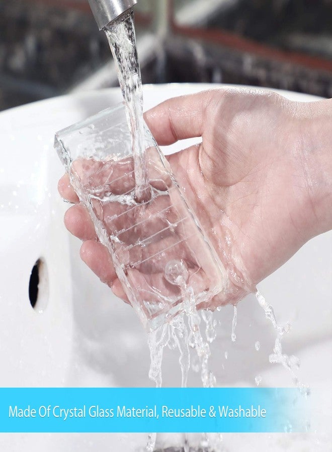 Maitys Eyelash Crystal Pallet Eyelash Extension Pallet Bigger Size Glass False Lash Tray Strip Adhesive Glue Holder (4 x 2 x 0.4 Inch,Clear) - Image 4