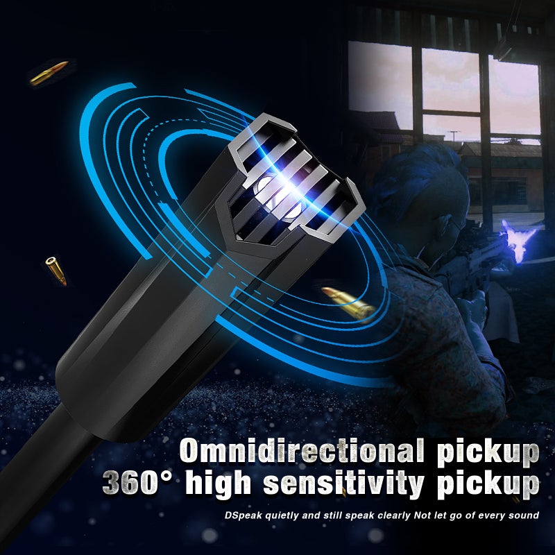USB Gaming Microphone: Black Metal Gooseneck Adjustable Angle - Noise Reduction Core Accurate Sound Field Positioning - 360° Omnidirectional Pickup for Gaming Broadcast Professional Audio - Image 5