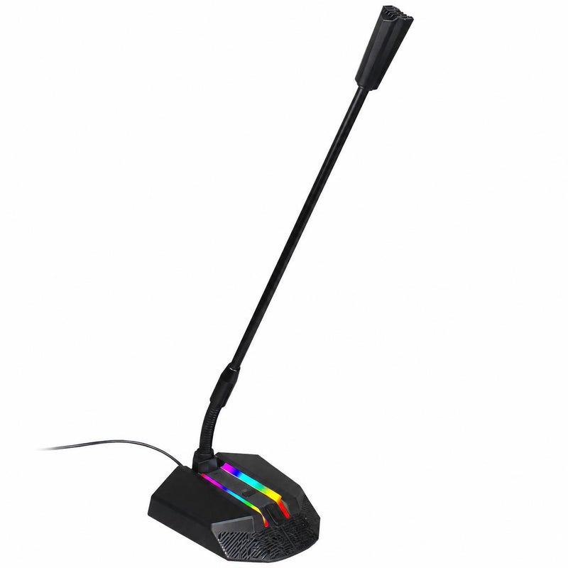USB Gaming Microphone: Black Metal Gooseneck Adjustable Angle - Noise Reduction Core Accurate Sound Field Positioning - 360° Omnidirectional Pickup for Gaming Broadcast Professional Audio - Image 1