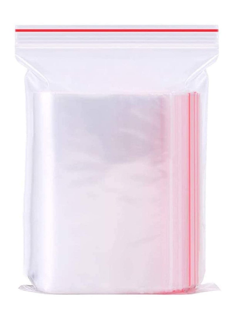 SYOSI 100 Pcs Seal Plastic Bags Grip Clear Resealable Storage Pouch for Kitchen Storage Jewellery Craft  - Image 1