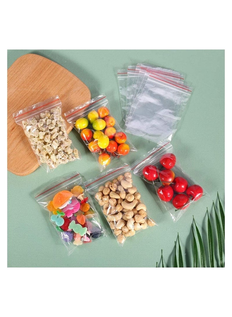 SYOSI 100 Pcs Seal Plastic Bags Grip Clear Resealable Storage Pouch for Kitchen Storage Jewellery Craft  - Image 3