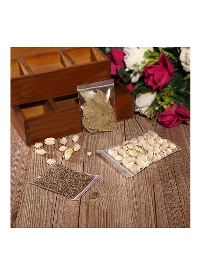 SYOSI 100 Pcs Seal Plastic Bags Grip Clear Resealable Storage Pouch for Kitchen Storage Jewellery Craft  - Image 2