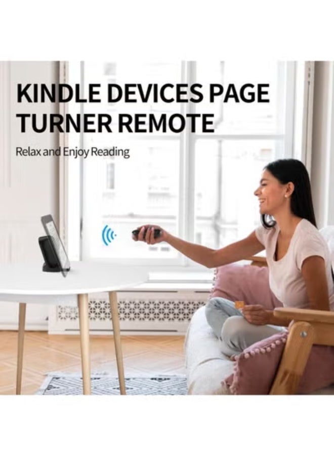 Chabeia Single-page turner, suitable for e-book reader remote page turner, click page turner, suitable for reading novels on tablets, camera recording, and shutter selfies (black) - Image 5