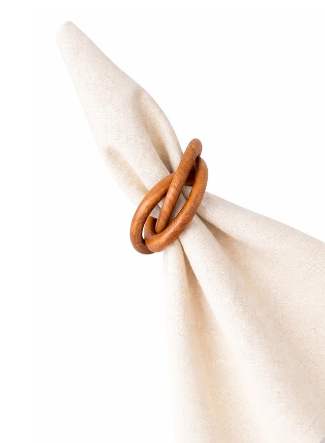 SHAFA IMPEX Classic Handmade Napkin Rings Set, Dining Table Holders for Everyday, Holiday, Christmas, Thanksgiving, Farmhouse Decor (Brown, Set of 12) - Image 2