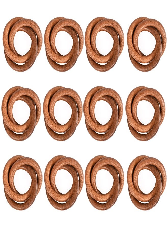 SHAFA IMPEX Classic Handmade Napkin Rings Set, Dining Table Holders for Everyday, Holiday, Christmas, Thanksgiving, Farmhouse Decor (Brown, Set of 12) - Image 1