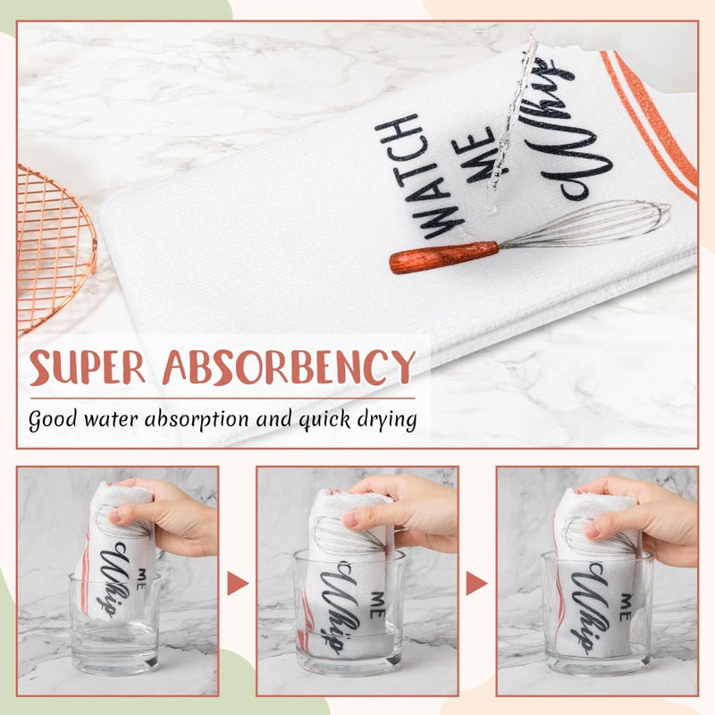 R Horse 5Pcs Kitchen Dish Towel Funny Cookware Kitchen Dishcloth Absorbent Utensils Themed Cleaning Dishcloth Bar Hand Towel Gift For Baking Lover Mom Women Housewarming New Home - Image 4