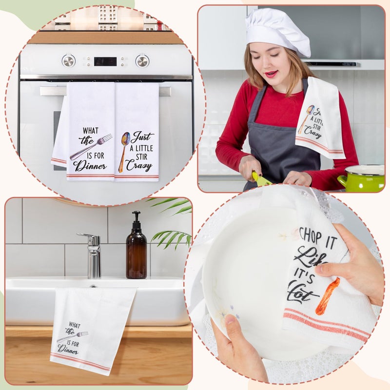 R Horse 5Pcs Kitchen Dish Towel Funny Cookware Kitchen Dishcloth Absorbent Utensils Themed Cleaning Dishcloth Bar Hand Towel Gift For Baking Lover Mom Women Housewarming New Home - Image 5