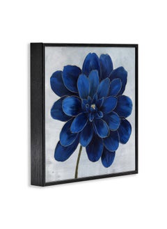 Stupell Industries Stupell Industries Modern Deep Blue Floral Carnation Flower Petal Outline, Design by Nan Black Framed Wall Art, 24x24  - Image 3