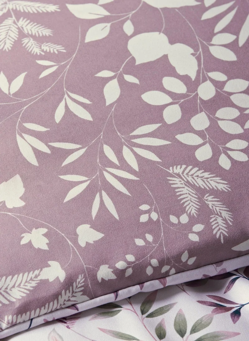Matalan Purple Leaves Duvet Set