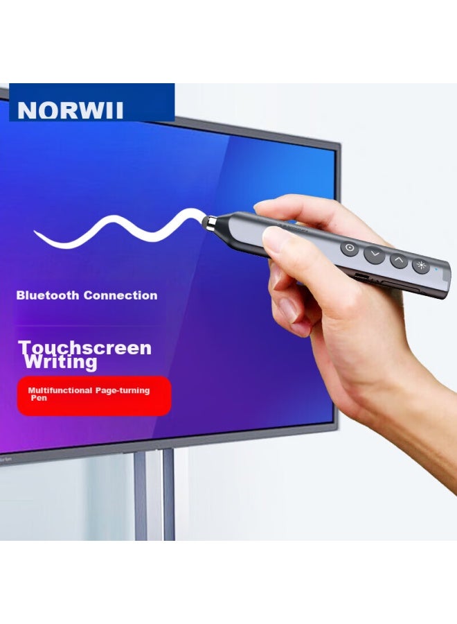 Norwii N10s Pro Red Light Dual-head Laser Page-turning Pen, Ppt Touchscreen Writing, Multi-functional Bluetooth Connection To Seewo Whiteboard, Multimedia Function, Led Display - Image 5