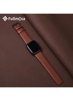 Fullmosa Fullmosa Leather Band Compatible with Apple Watch 38mm 40mm 41mm 42mm 44mm 45mm 49mm Women Men Band Strap for iWatch SE2/SE/8/7/6/5/4/3/2/1,38mm 40mm 41mm Brown  - Image 2