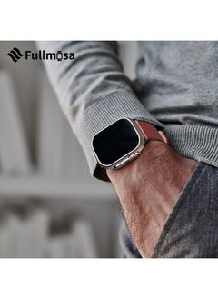 Fullmosa Fullmosa Leather Band Compatible with Apple Watch 38mm 40mm 41mm 42mm 44mm 45mm 49mm Women Men Band Strap for iWatch SE2/SE/8/7/6/5/4/3/2/1,38mm 40mm 41mm Brown  - Image 5