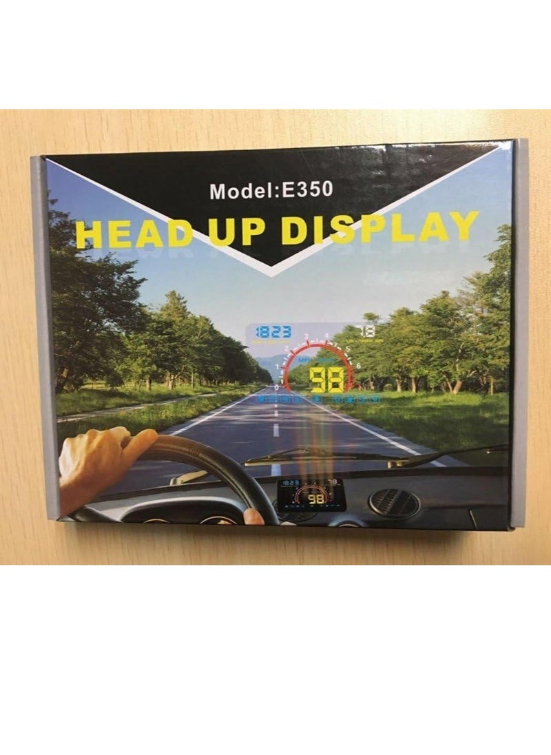Rubik - Car Head Up Display 5.8 Inch Overspeed Alarm OBD2 Interface E350 HUD Car Head Up Display - Image 1