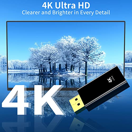 KUXIYAN 4K DisplayPort to HDMI Adapter 2-Pack,24K Gold Plated Uni-Directional Display Port DP to HDMI Passive Adapter Compatible for HP, HDTV, AMD, NVIDIA,Dell, GPU,Projector, PC,Desktop - Image 3
