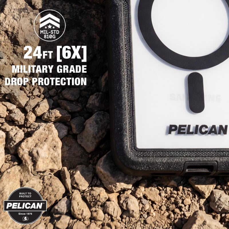 Pelican Voyager Samsung Galaxy S26 Ultra Case [Magnetic & Wireless Charging] Cover w/24ft MIL-STD Drop Protection - Heavy Duty Case w/Belt Clip Holster for Samsung Galaxy S26 Ultra 6.9" - Black/Clear - Image 4