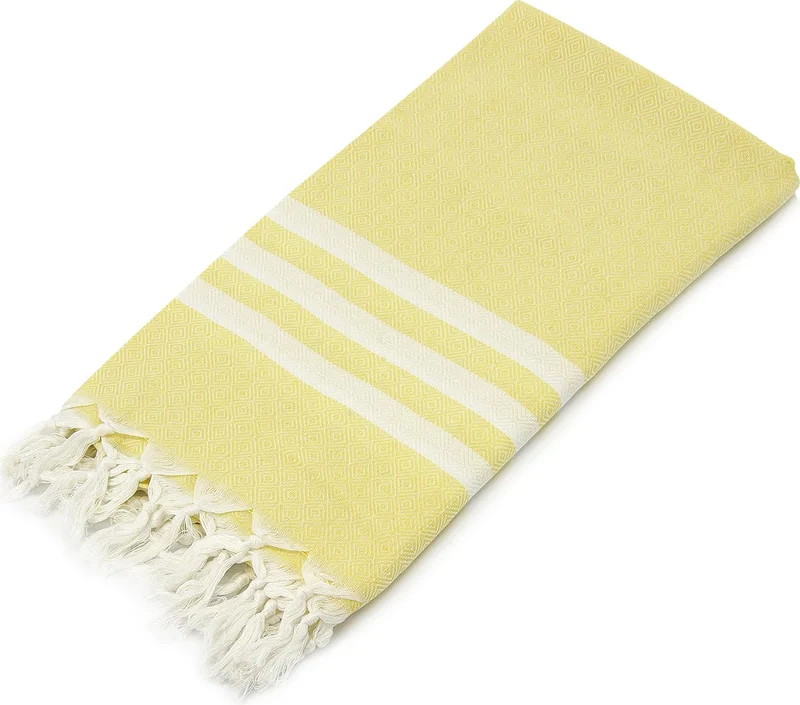 İhvan Online Yellow Cotton Bamboo Peshtemal