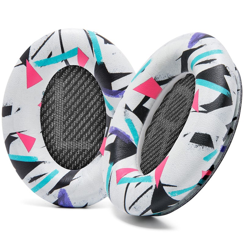 WC Wicked Cushions Upgraded Replacement Ear Pads for Bose QC35 & QC35ii (QuietComfort 35) Headphones & More - Softer Leather, Luxurious Memory Foam, Added Thickness, Extra Durability | 90's White - Image 1