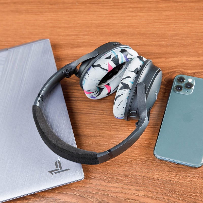 WC Wicked Cushions Upgraded Replacement Ear Pads for Bose QC35 & QC35ii (QuietComfort 35) Headphones & More - Softer Leather, Luxurious Memory Foam, Added Thickness, Extra Durability | 90's White - Image 3