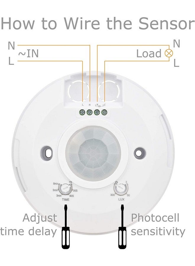 Quick Sense(Qs-08): 360 Degree PIR Motion Sensor with Light Sensor, Energy Saving Motion Detector Switch with 18 Months Warranty (Ceiling Mounted) - Image 2