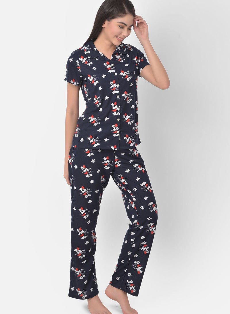 Clovia Printed Shirts & Pyjama Set - Image 4