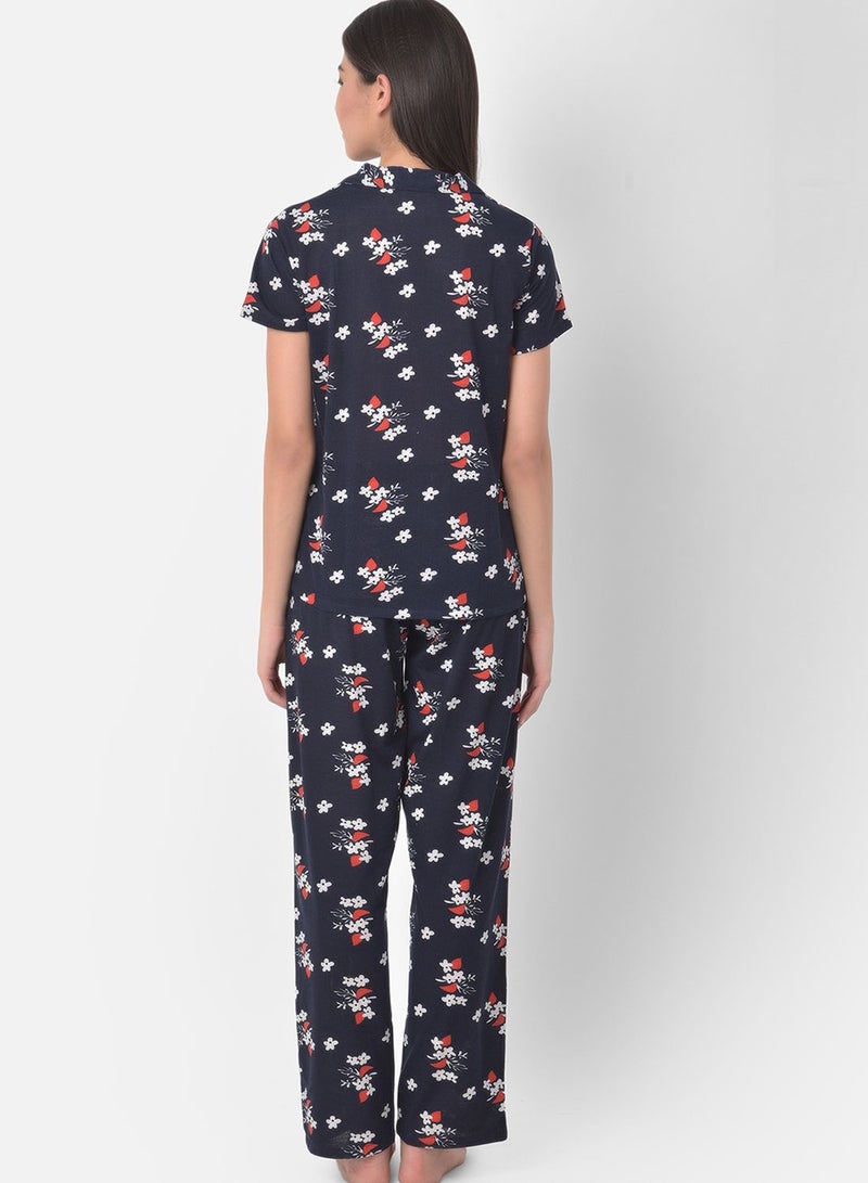 Clovia Printed Shirts & Pyjama Set - Image 2