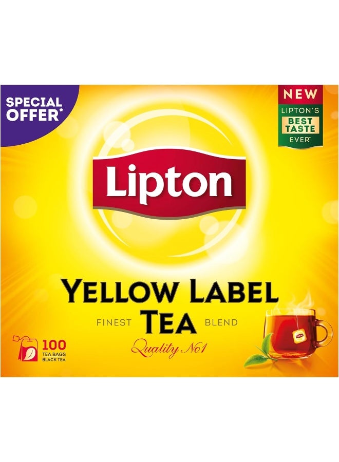 Lipton Yellow Label Black Tea, 100 Teabags (Value Pack) - Image 1