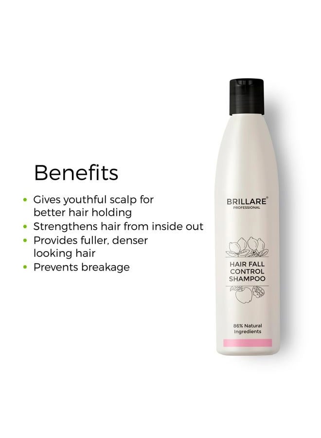 Brillare Hair Fall Control Shampoo For Weak & Undernourished Hair, 300 Ml, Reduces Seasonal Hairfall, Soy Protein, Vital Plants, 100% Vegan, Natural, Paraben-Free - Image 3