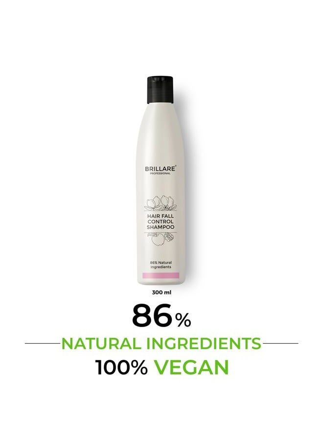 Brillare Hair Fall Control Shampoo For Weak & Undernourished Hair, 300 Ml, Reduces Seasonal Hairfall, Soy Protein, Vital Plants, 100% Vegan, Natural, Paraben-Free - Image 4