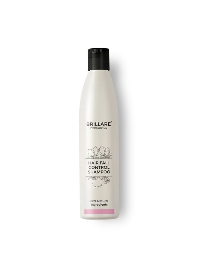 Brillare Hair Fall Control Shampoo For Weak & Undernourished Hair, 300 Ml, Reduces Seasonal Hairfall, Soy Protein, Vital Plants, 100% Vegan, Natural, Paraben-Free - Image 1