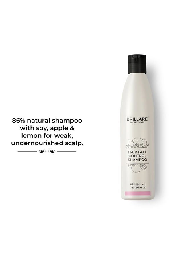 Brillare Hair Fall Control Shampoo For Weak & Undernourished Hair, 300 Ml, Reduces Seasonal Hairfall, Soy Protein, Vital Plants, 100% Vegan, Natural, Paraben-Free - Image 2