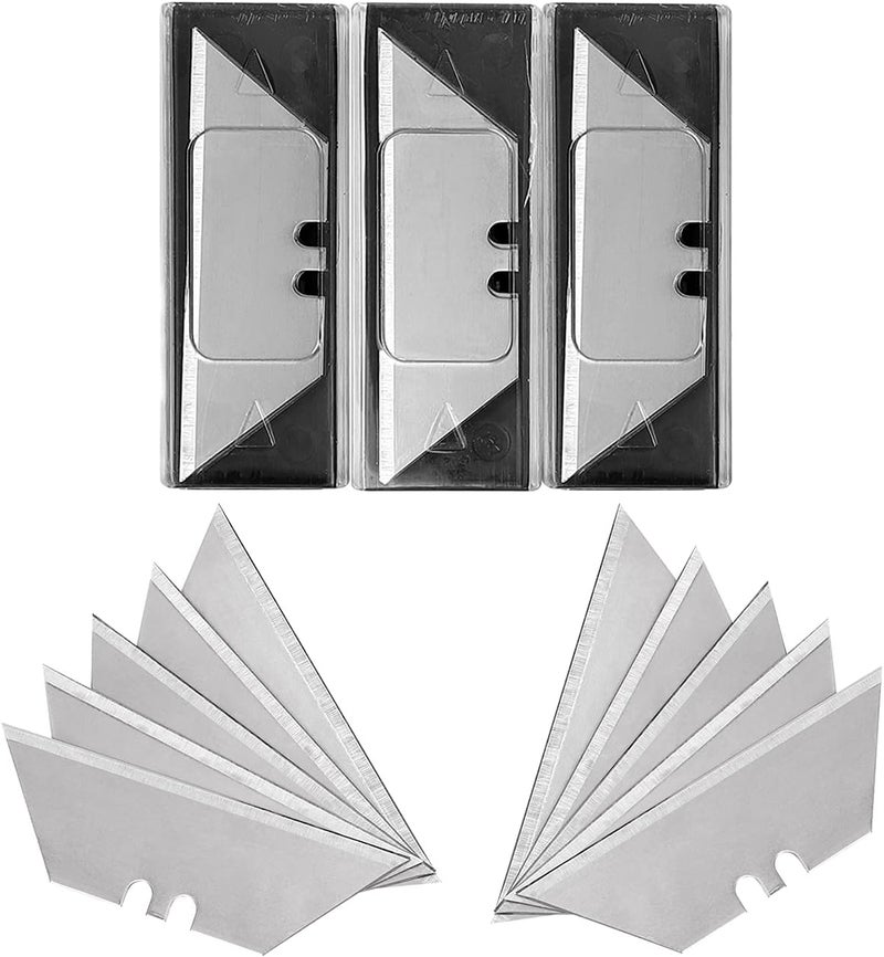 Vickay 30 Pack Utility Knife Blades, SK5 Steel Heavy Duty Box Cutter Replacement Blades with Plastic Case, Standard Size Razor Blades for Most Standard Utility Knives - Image 1
