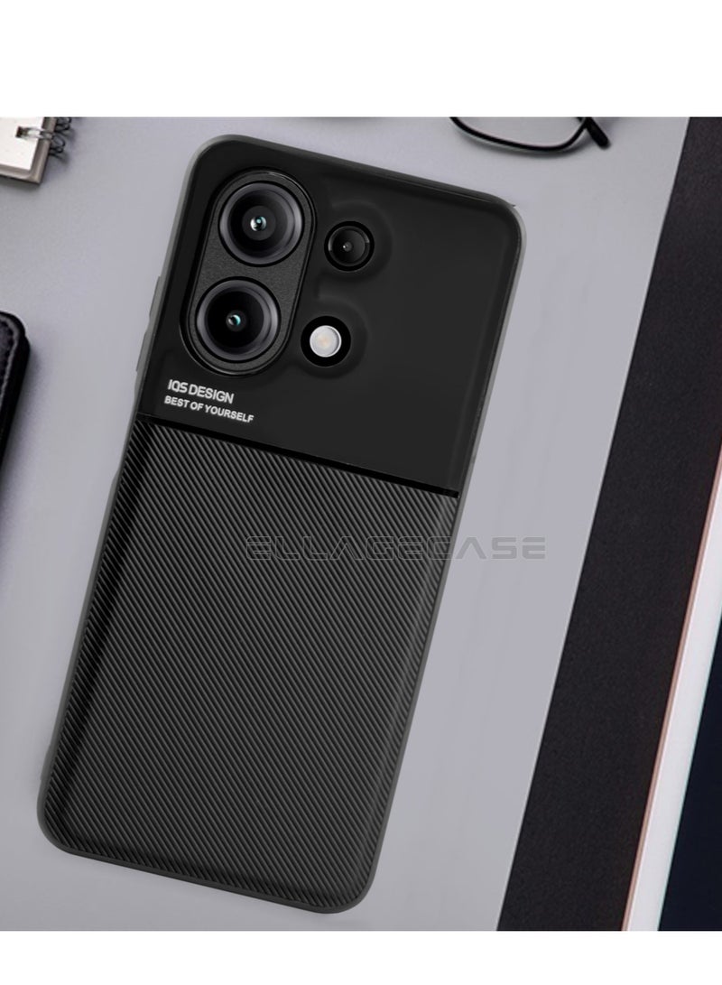 ELLAGECASE حافظة فاخرة رفيعة للغاية لهاتف شاومي ريدمي نوت 13 4G، لوحة معدنية مخفية، تصميم نحيف، سهل الحمل، وحماية معززة للكاميرا - Image 3