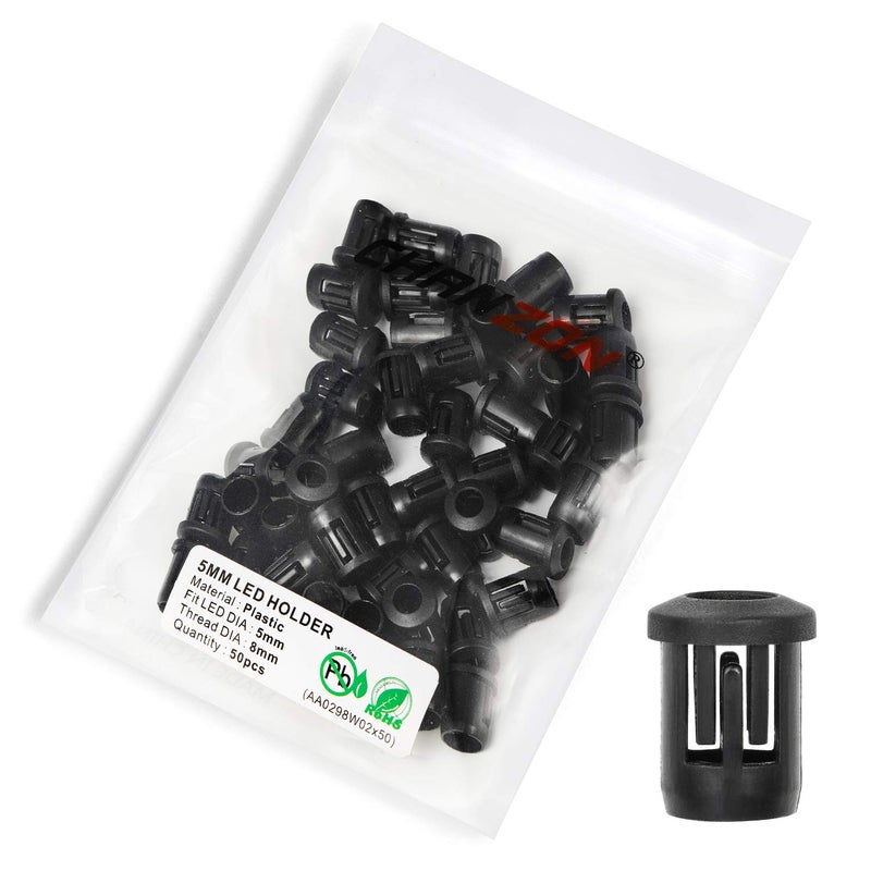 Chanzon 50pcs 5mm Led Holder for Light Emitting Diodes,Diode Lights,Bulb