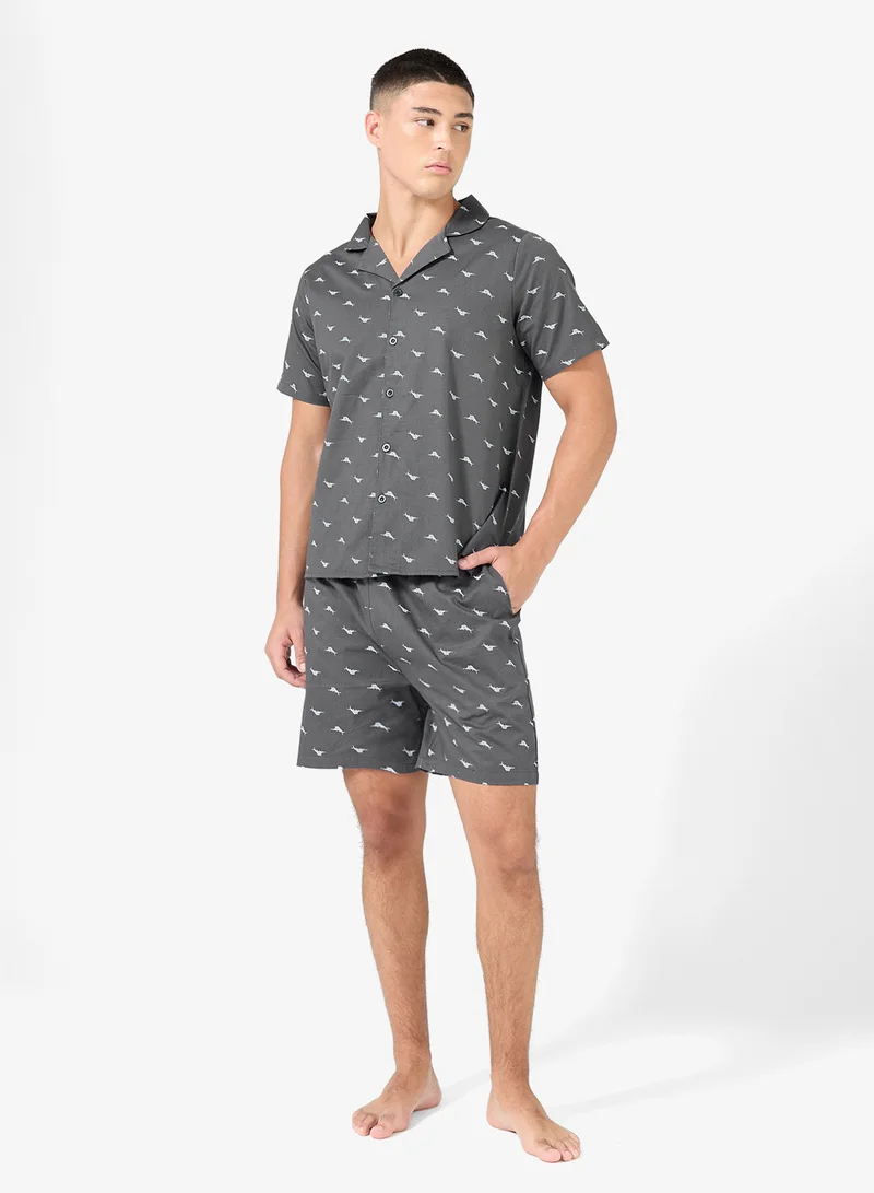 Nightwear Shirt & Shorts Set