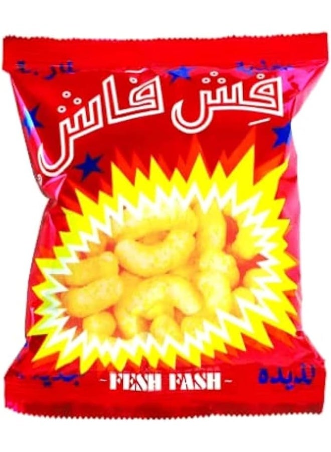Fesh Fash Cheese Snack – 12g Pack of 10 | Imported from Saudi Arabia | Light & Crispy Cheese-Flavoured Snack | Perfect for School, Work & On-the-Go - Image 1