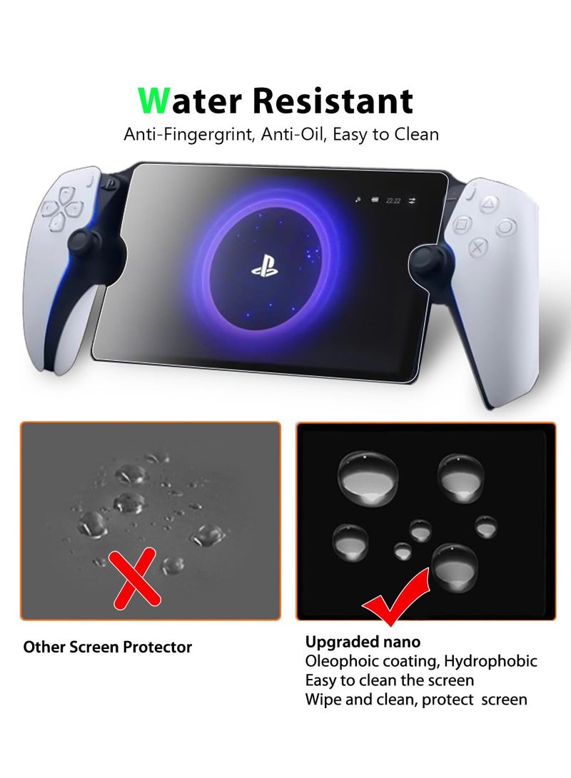 Excefore 2 Pack Screen Protector Compatible for Sony Playstation PS5, Transparent Ultra HD, Anti-Fingerprint, Bubble Free Temperd Glass for Sony Playstation PS5 Portal Handheld Game - Image 5