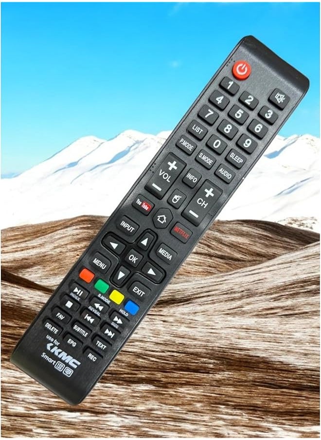 erorex - Replacement Remote Control Compatible With Kmc Smart Led Tvs Featuring Quick Access Buttons For Youtube And Netflix - Image 1