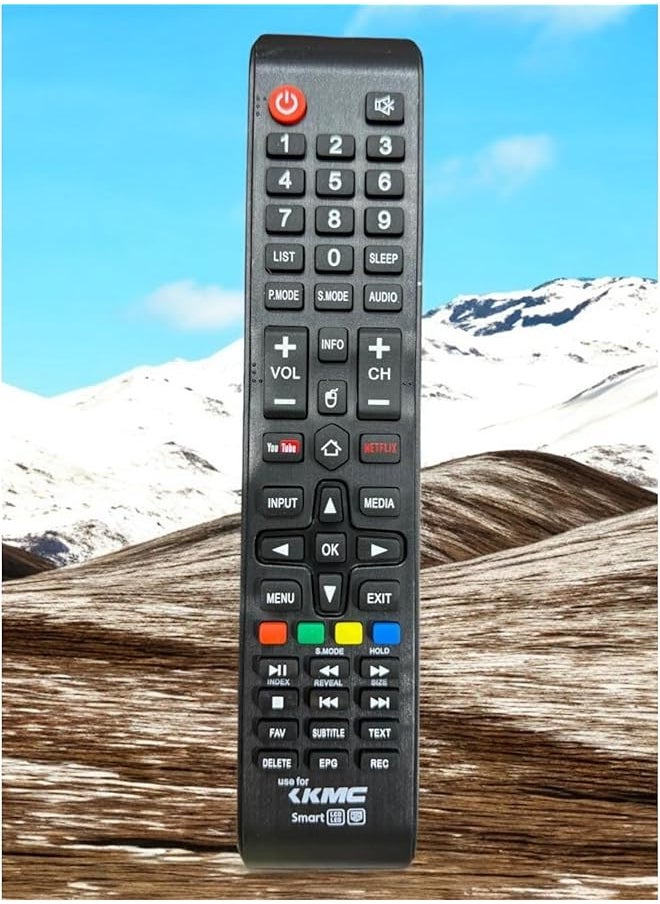 erorex - Replacement Remote Control Compatible With Kmc Smart Led Tvs Featuring Quick Access Buttons For Youtube And Netflix - Image 1