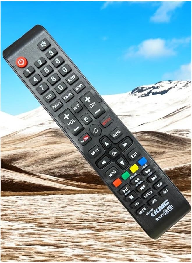 erorex - Replacement Remote Control Compatible With Kmc Smart Led Tvs Featuring Quick Access Buttons For Youtube And Netflix - Image 1