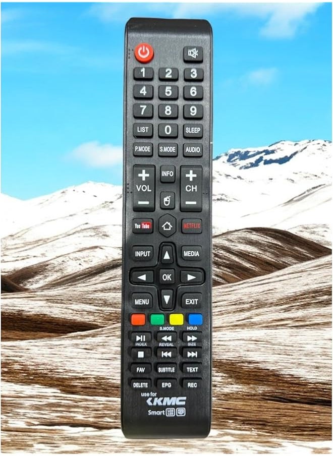 erorex - Replacement Remote Control Compatible With Kmc Smart Led Tvs Featuring Quick Access Buttons For Youtube And Netflix - Image 1