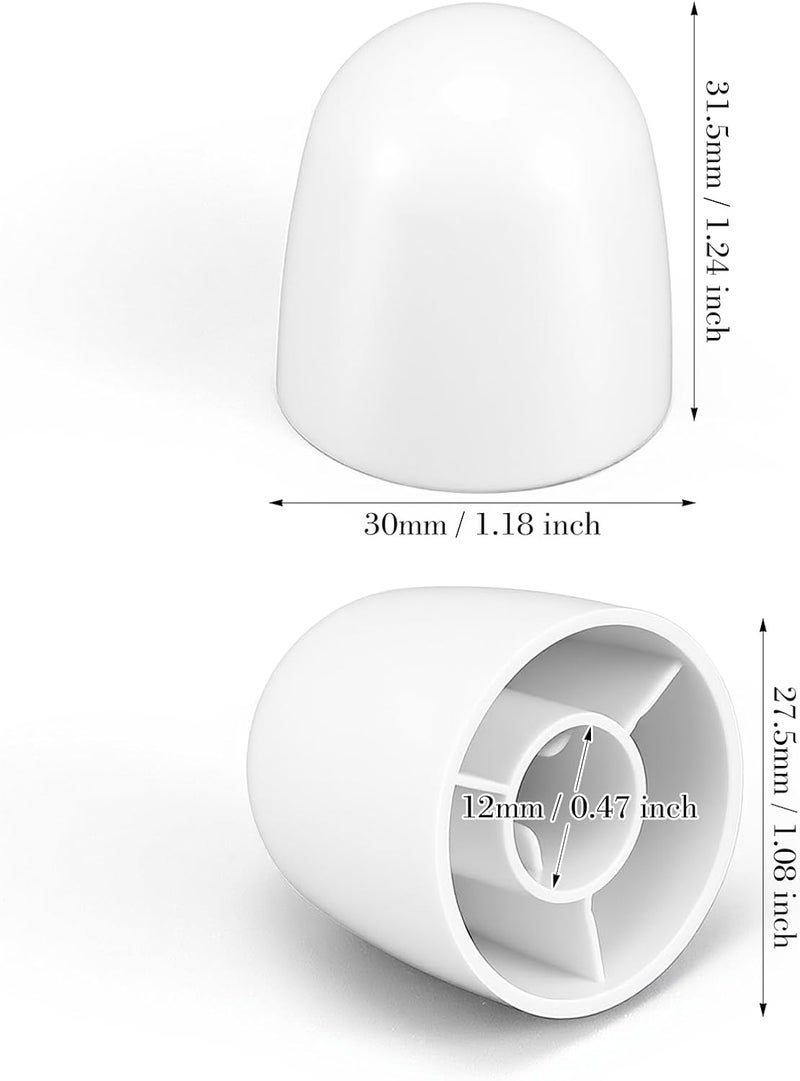 Qulkws 4Pcs Toilet Bolt caps, Universal Toilet Bolt Covers, Toilet Screw Covers for Bottom of Toilets, White - Image 2