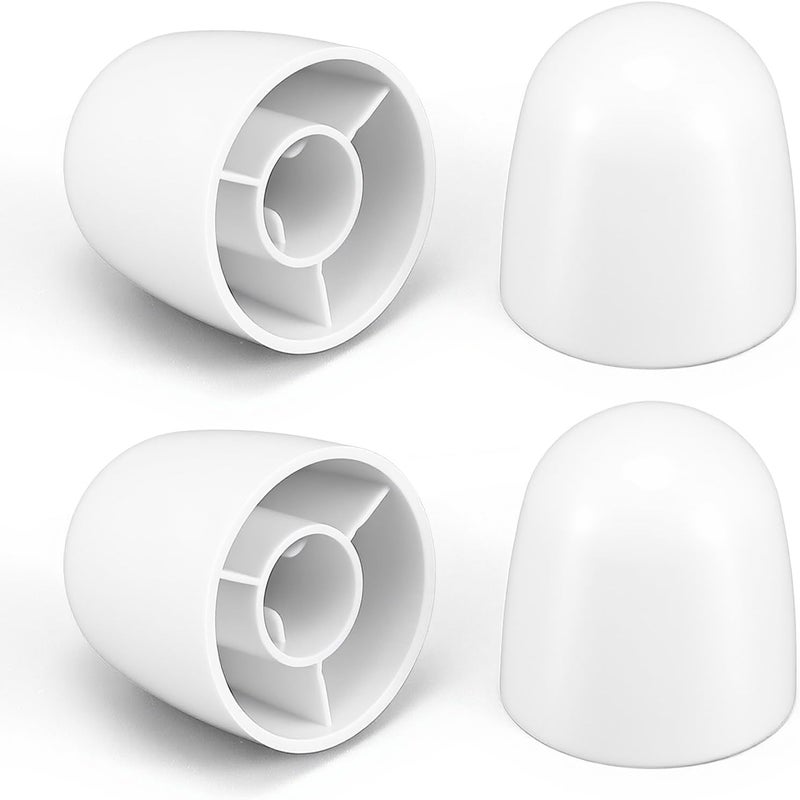 Qulkws 4Pcs Toilet Bolt caps, Universal Toilet Bolt Covers, Toilet Screw Covers for Bottom of Toilets, White - Image 1