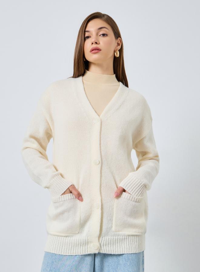 ستايلي سويتر كارديجان واسع بأزرار غلق - Image 3