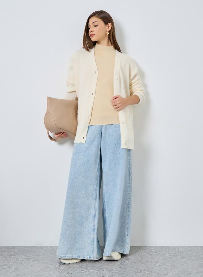 ستايلي سويتر كارديجان واسع بأزرار غلق - Image 2