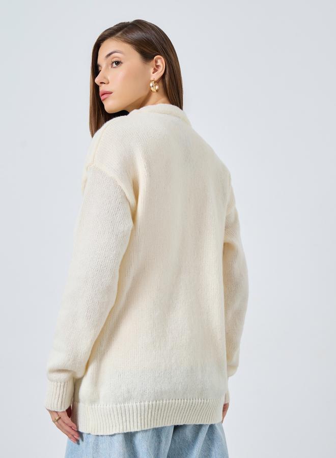 ستايلي سويتر كارديجان واسع بأزرار غلق - Image 5