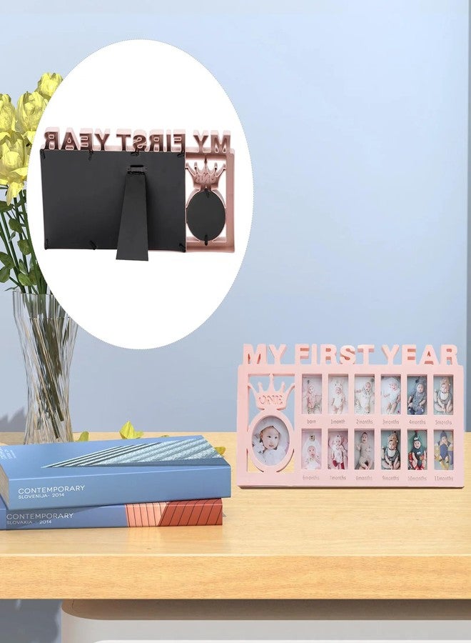 CCONYA Creative Baby Commemorate First 12 Months Picture Frame Kids Growing Memory Gift DIY Newborns First Year Souvenirs Photo Frame (pink) - Image 4