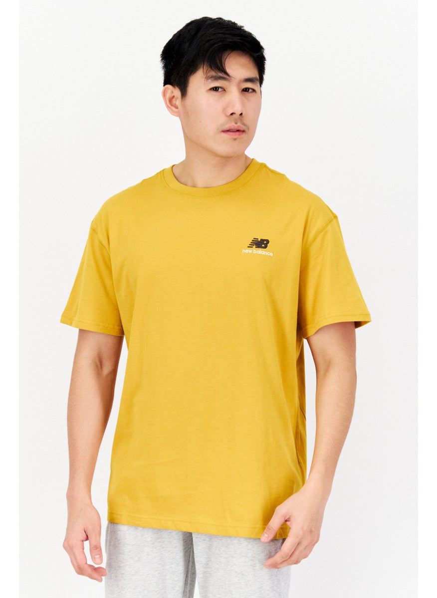 New Balance Men Sportswear Fit Training T Shirt, Mustard  - Image 1