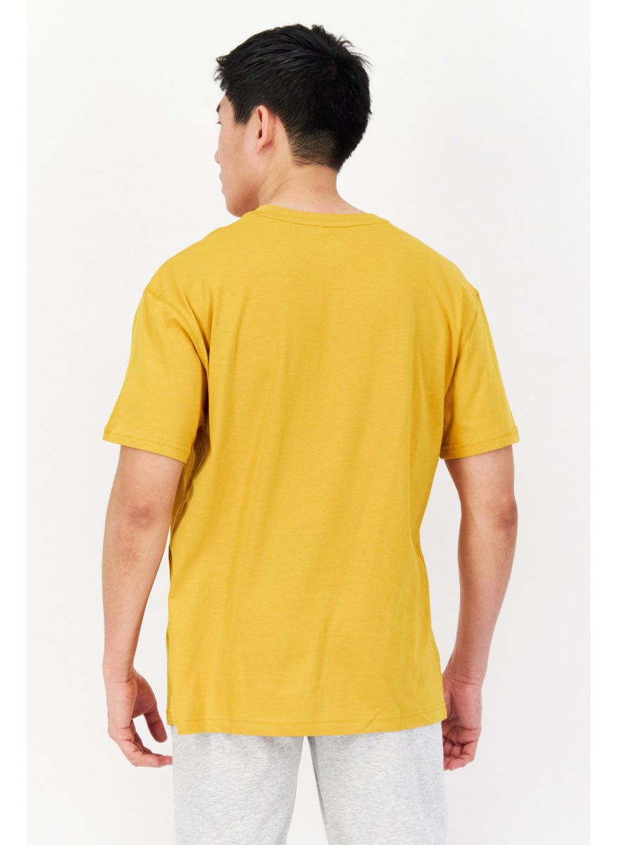 New Balance Men Sportswear Fit Training T Shirt, Mustard  - Image 4