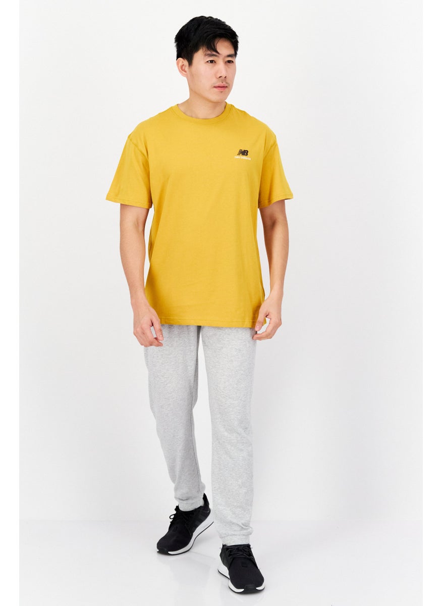 New Balance Men Sportswear Fit Training T Shirt, Mustard  - Image 3